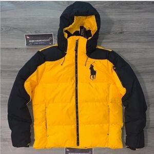 Polo Ralph Lauren Yellow and Black Puffer Jacket